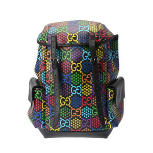 GUCCI GG Psychedelic Backpack Black Multicolor Supreme Canvas Daypack